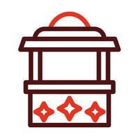 Ticket Box Vector Thick Line Two Color Icons For Personal And Commercial Use.