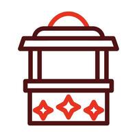 Ticket Box Vector Thick Line Two Color Icons For Personal And Commercial Use.