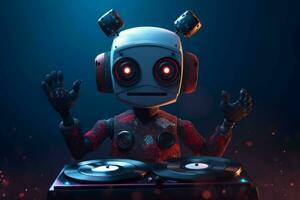 robot DJ. generar ai foto