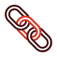Chain Vector Thick Line Two Color Icons For Personal And Commercial Use.
