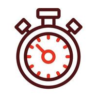 Chronometer Vector Thick Line Two Color Icons For Personal And Commercial Use.