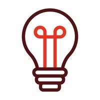 Light Bulb Vector Thick Line Two Color Icons For Personal And Commercial Use.