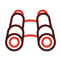 Binoculars Vector Thick Line Two Color Icons For Personal And Commercial Use.