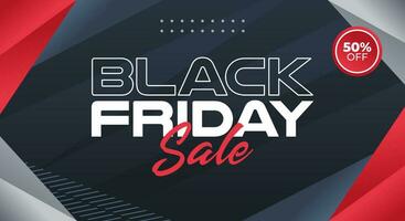 Black friday sale geometric banner background vector