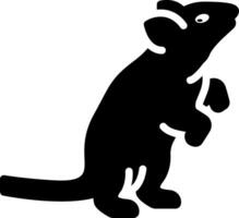 solid icon for rat vector