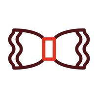 Bow Tie Vector Thick Line Two Color Icons For Personal And Commercial Use.