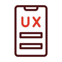 ux vector grueso línea dos color íconos para personal y comercial usar.