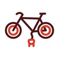 Electric Bicycle Vector Thick Line Two Color Icons For Personal And Commercial Use.