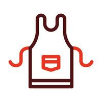 Apron Vector Thick Line Two Color Icons For Personal And Commercial Use.