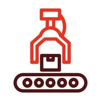 Assembling Vector Thick Line Two Color Icons For Personal And Commercial Use.