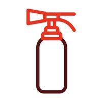 Extinguisher Vector Thick Line Two Color Icons For Personal And Commercial Use.