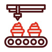 Cake Vector Thick Line Two Color Icons For Personal And Commercial Use.