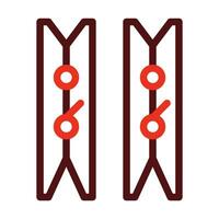 Clothespin Vector Thick Line Two Color Icons For Personal And Commercial Use.
