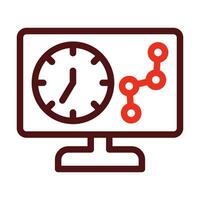 Timeline Vector Thick Line Two Color Icons For Personal And Commercial Use.