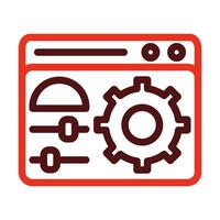 Control Panel Vector Thick Line Two Color Icons For Personal And Commercial Use.