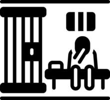 solid icon for prisoner vector