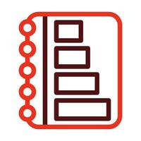 Priority Vector Thick Line Two Color Icons For Personal And Commercial Use.