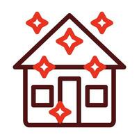 House Cleaning Vector Thick Line Two Color Icons For Personal And Commercial Use.