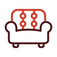 Couch Vector Thick Line Two Color Icons For Personal And Commercial Use.