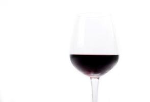 Red wine in a wineglass photo