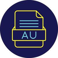 AU File Format Vector Icon