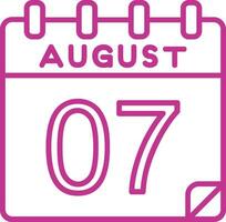 7 August Vector Icon