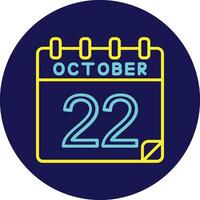 22 October Vector Icon