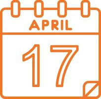 17 April Vector Icon