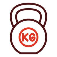 Weight Vector Thick Line Two Color Icons For Personal And Commercial Use.