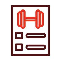 Task List Vector Thick Line Two Color Icons For Personal And Commercial Use.