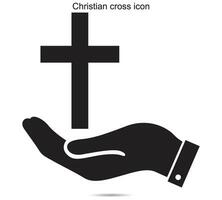 Christian cross icon, Vector illustration