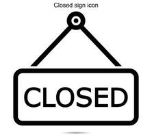 Closed sign icon, Vector illustration
