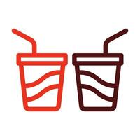 suave bebida vector grueso línea dos color íconos para personal y comercial usar.