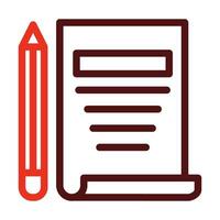 cuaderno vector grueso línea dos color íconos para personal y comercial usar.