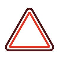 Triangle Vector Thick Line Two Color Icons For Personal And Commercial Use.