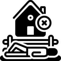 solid icon for homeless vector
