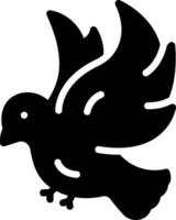 solid icon for bird vector