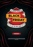 Poster Template Black Friday Sale Background vector