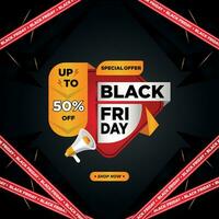 Vector Square Black Friday Sale Background