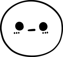 mignonne meh émoji, émoticône griffonnage contour png