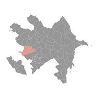 Kalbajar district map, administrative division of Azerbaijan. vector
