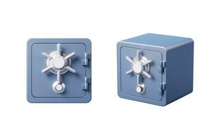 Safe box with cartoon style, 3d rendering. photo