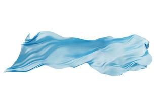 Smooth blue wave cloth, 3d rendering. photo