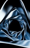 Metallic curve geometry background, 3d rendering. photo