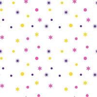 Fun confetti seamless repeat pattern. Great for a birthday party or an event celebration invitation or decor. Surface pattern design. vector
