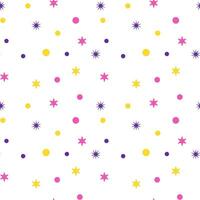 Fun confetti seamless repeat pattern. Great for a birthday party or an event celebration invitation or decor. Surface pattern design. vector