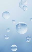 Blue water drop background, 3d rendering. photo