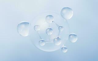 Molecule with biology and chemical concept, 3d rendering. photo