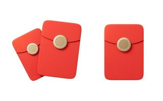 Chinese lucky red package, 3d rendering. photo