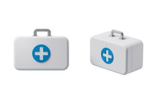 White health care medical box, 3d rendering. photo